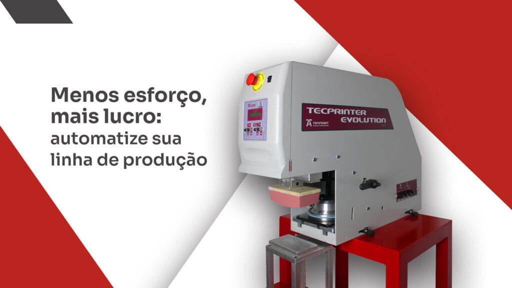 Automatize sua produção com máquinas tampográficas da Tampoart e aumente lucro, produtividade e qualidade na impressão de seus produtos. Saiba mais!